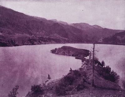 Lake San Cristoval, i fanget av Ouray Mountains, Colorado (s/hv-bilde) av American Photographer (after)