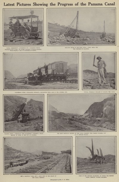 Siste bilder som viser fremdriften til Panamakanalen (s/hvitt bilde) av American Photographer (after)