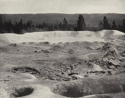 Mammoth Paint Pots, Yellowstone Valley, Wyoming (s/hvitt bilde) av American Photographer (after)