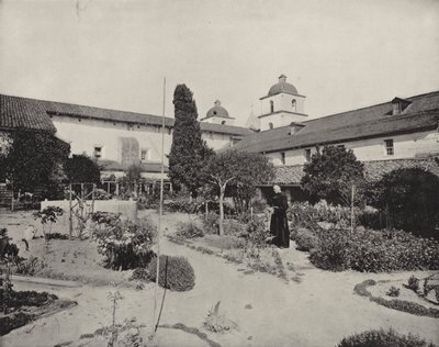 Mission of Santa Barbara, California (s/hv-bilde) av American Photographer (after)