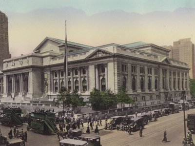 New York: Public Library, Fifth Avenue og West 42nd Street (bilde) av American Photographer (after)