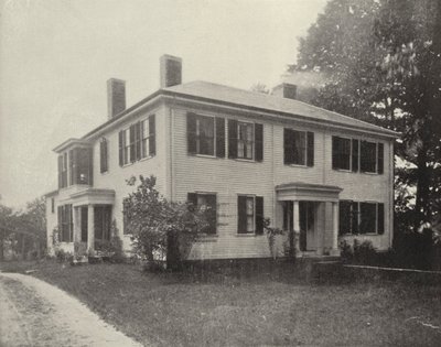 Old Emerson House, Concord, Massachusetts (s/hvitt bilde) av American Photographer (after)