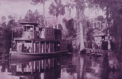 På Ocklawaha River, Florida (s/hvitt bilde) av American Photographer (after)