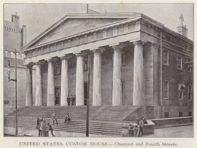Philadelphia: United States Custom House, Chestnut and Fourth Streets (s/hv-bilde) av American Photographer (after)