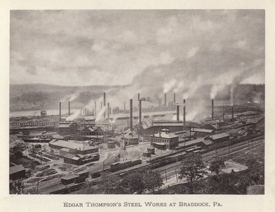 Pittsburgh: Edgar Thompsons stålverk i Braddock, Pennsylvania (s/hv-bilde) av American Photographer (after)