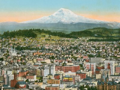 Portland, Oregon, Mount Hood i avstand (bilde) av American Photographer (after)