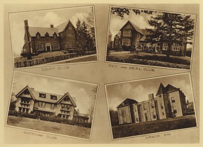 Princeton University: Court Club; Key and Seal Club; Gateway Club; Arbor Inn (s/hvitt bilde) av American Photographer (after)
