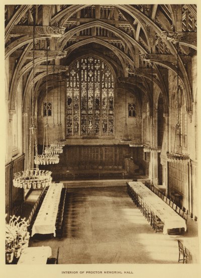 Princeton University: Interiør av Proctor Memorial Hall (s/hv-bilde) av American Photographer (after)