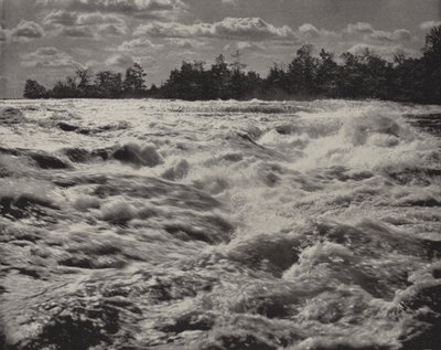 Rapids of Niagara over fossen (s/hvitt bilde) av American Photographer (after)