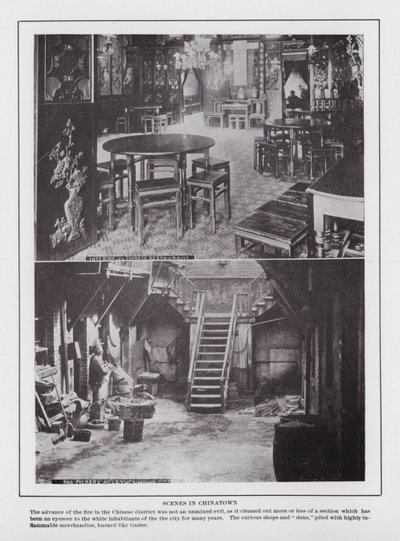 San Francisco: Scener i Chinatown (s/hvitt bilde) av American Photographer (after)
