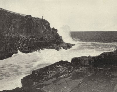 Sea Wall, Bald Head Cliff, Maine (s/hvitt bilde) av American Photographer (after)