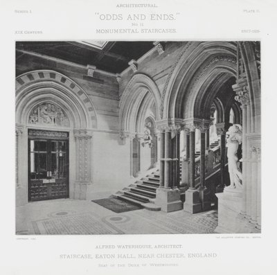 Trapp, Eaton Hall, nær Chester, England (s/hvitt-bilde) av American Photographer (after)