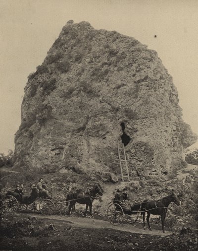 Sugarloaf Rock, Mackinac Island, Michigan (s/hvitt-bilde) av American Photographer (after)