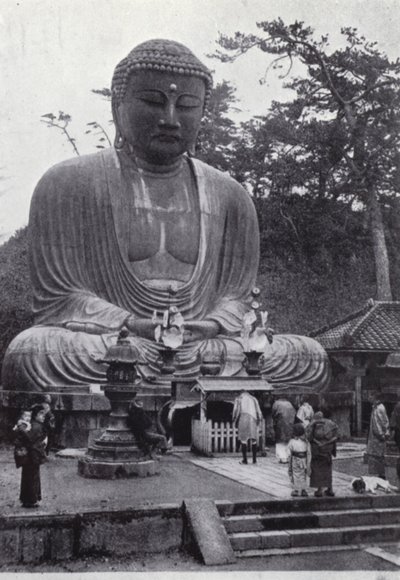 Den store bronsebuddhaen, æret i seks århundrer (s/hvitt-bilde) av American Photographer (after)