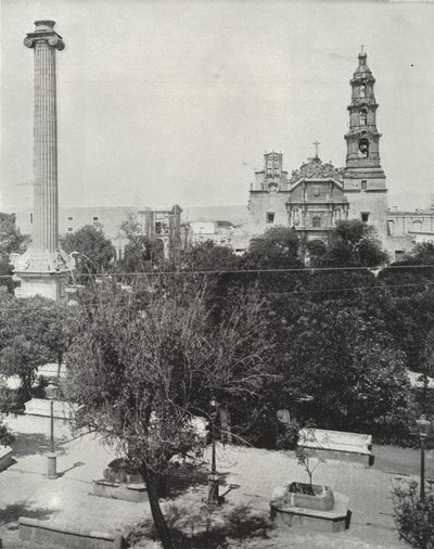 Plaza Aguas Calientes (s/hvitt bilde) av American Photographer (after)