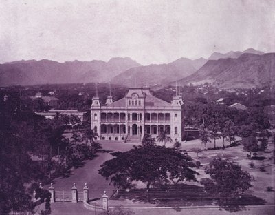 Det kongelige palass, Hawaii (s/hvitt bilde) av American Photographer (after)