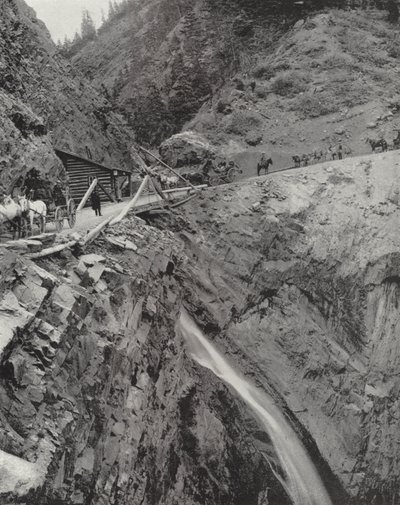 Tollgate Ouray og Silverton Toll Road (s/hvitt bilde) av American Photographer (after)