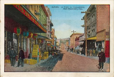 Utsikt i Chinatown, San Francisco, California (fargebilde) av American Photographer