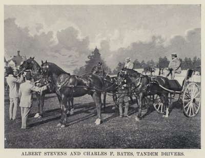 Albert Stevens og Charles F Bates, Tandem-sjåfører (s/hvitt-bilde) av American Photographer