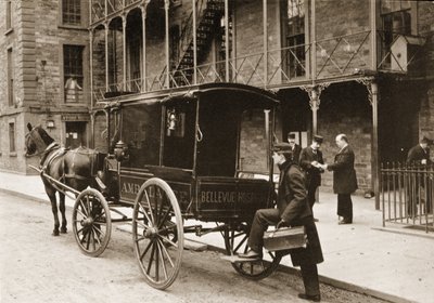 En ambulanse ved Bellevue Hospital, New York City, 1896 av American Photographer