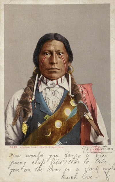 Apache-høvding James A. Garfield (s/h-bilde) av American Photographer
