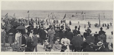 Stranden ved Far Rockaway, den sørligste grensen til bydelen Queens (s/hvitt bilde) av American Photographer