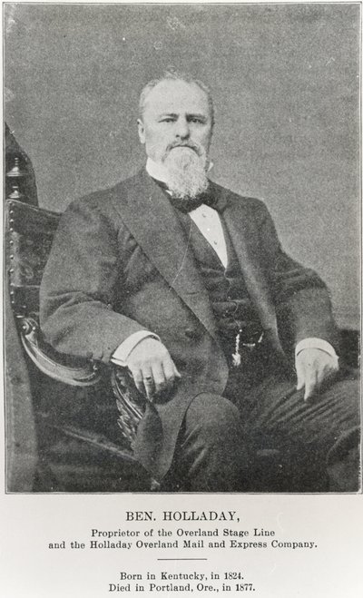 Ben Holladay (1824-77) (s/hvitt-bilde) av American Photographer