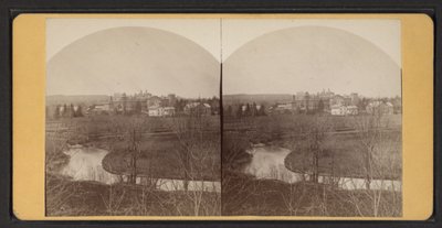Fugleperspektiv av husbygninger, ca. 1870 (s/hvitt-bilde) av American Photographer
