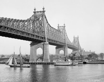 Blackwells Island (dvs. Queensboro) Bridge, New York, N.Y., 1910-20 av American Photographer