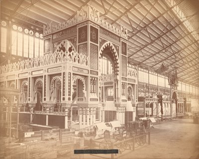 Brasiliansk og nederlandsk seksjon, hovedbygningen, Centennial International Exhibition, Philadelphia av American Photographer