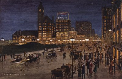 Chicago: Michigan Boulevard om natten (fargebilde) av American Photographer