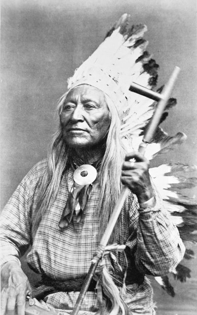 Sjef Washakie (ca. 1804-1900) (s/hvitt-bilde) av American Photographer