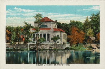 Concord, New Hampshire: Sheldon-biblioteket ved St. Paul#39;s School (fargefoto) av American Photographer
