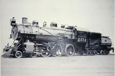 Motor 2372 klasse T-32 fra Southern Pacific Railroad (s/hv-bilde) av American Photographer