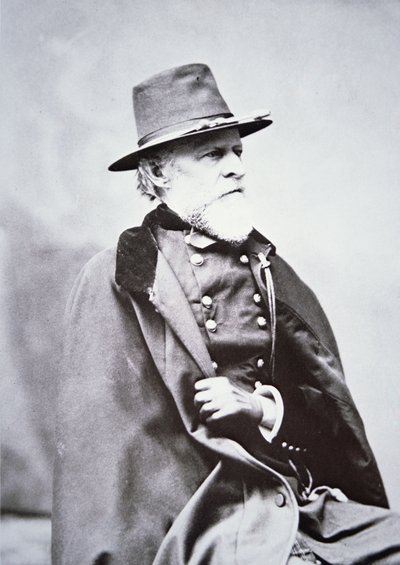 General Philip St George Cooke (1809-95) (s/hvitt-bilde) av American Photographer
