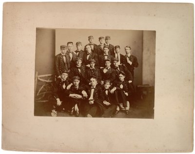 Hagers klasse på 61 19 i antall, ca. 1870 (sepia-bilde) av American Photographer