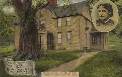 Hjemmet til Louisa M. Alcott og hennes små kvinner, Concord, Massachusetts, USA (fargefoto) av American Photographer
