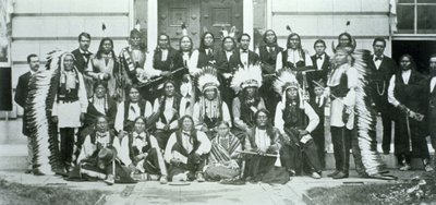 Indisk delegasjon av Sioux-ledere i Washington DC for å protestere mot bruddet på Fort Laramie-traktaten fra 1868 av American Photographer