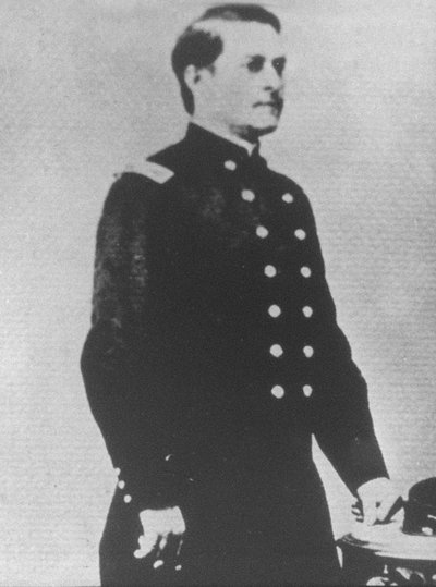 Major Marcus A. Reno fra det 7. amerikanske kavaleriet (s/hvitt-bilde) av American Photographer