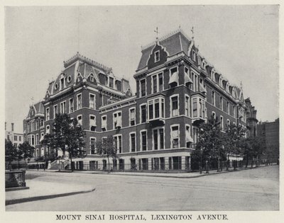 Mount Sinai Hospital, Lexington Avenue (s/hvitt bilde) av American Photographer