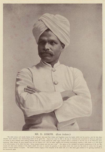 Mr D Joseph, østindisk av American Photographer