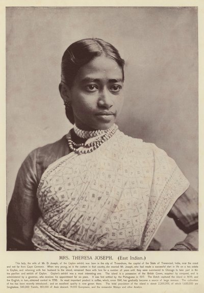 Fru Theresa Joseph, østindisk av American Photographer
