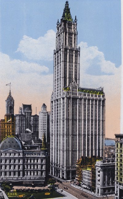 New York: Woolworth-bygningen (fargefoto) av American Photographer