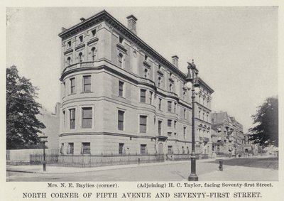 North Corner of Fifth Avenue og Seventy-First Street (s/hvitt bilde) av American Photographer