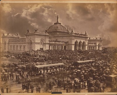 Åpningsdag, "The Orators", Centennial International Exhibition of 1876, Philadelphia av American Photographer