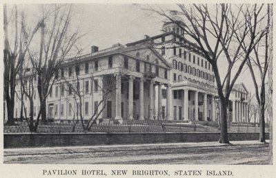 Pavilion Hotel, New Brighton, Staten Island (s/hvitt-bilde) av American Photographer