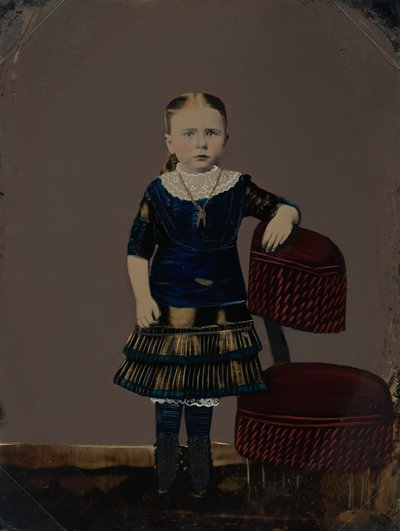 Portrett av en jente, 1860-tallet (foto) av American Photographer
