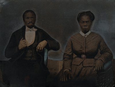 Portrett av en mann og en kvinne, 1860-tallet (foto) av American Photographer