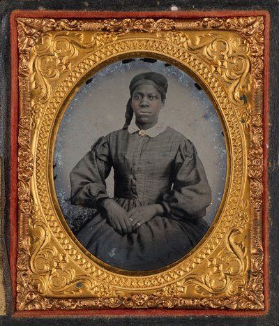 Portrett av en kvinne, ca. 1860 (foto) av American Photographer