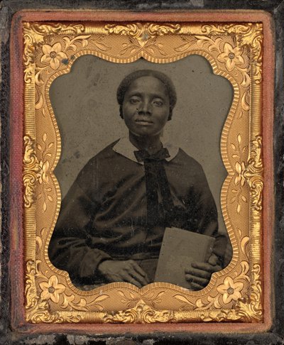 Portrett av en kvinne, ca. 1860 (foto) av American Photographer